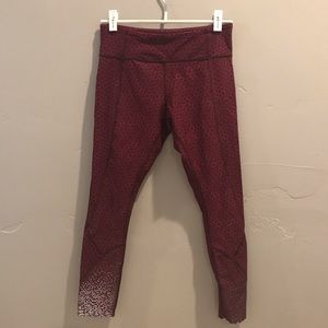 Lululemon patterned leggings with reflective